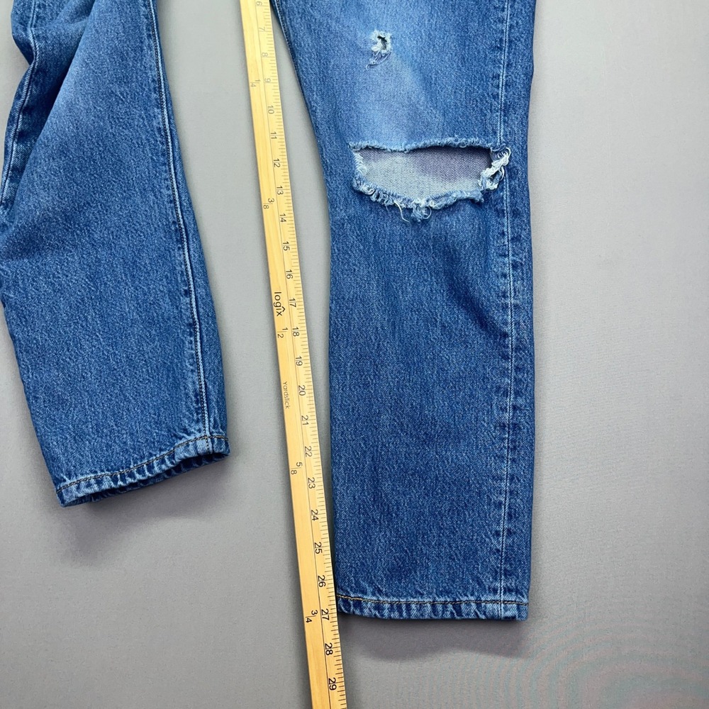 Levi's 501 Premium Jeans Distressed Ripped Knee Button Fly Womens W29 Y2K Grunge - Picture 3 of 13